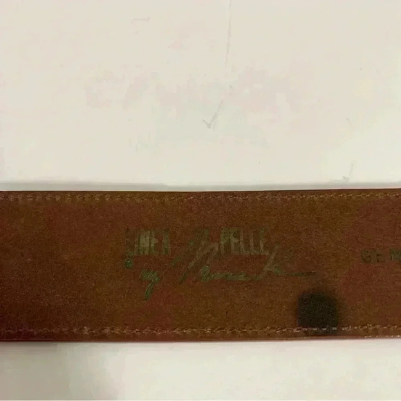 Linea Pelle Genuine Leather Brown Belt Size Medium - Picture 5 of 7